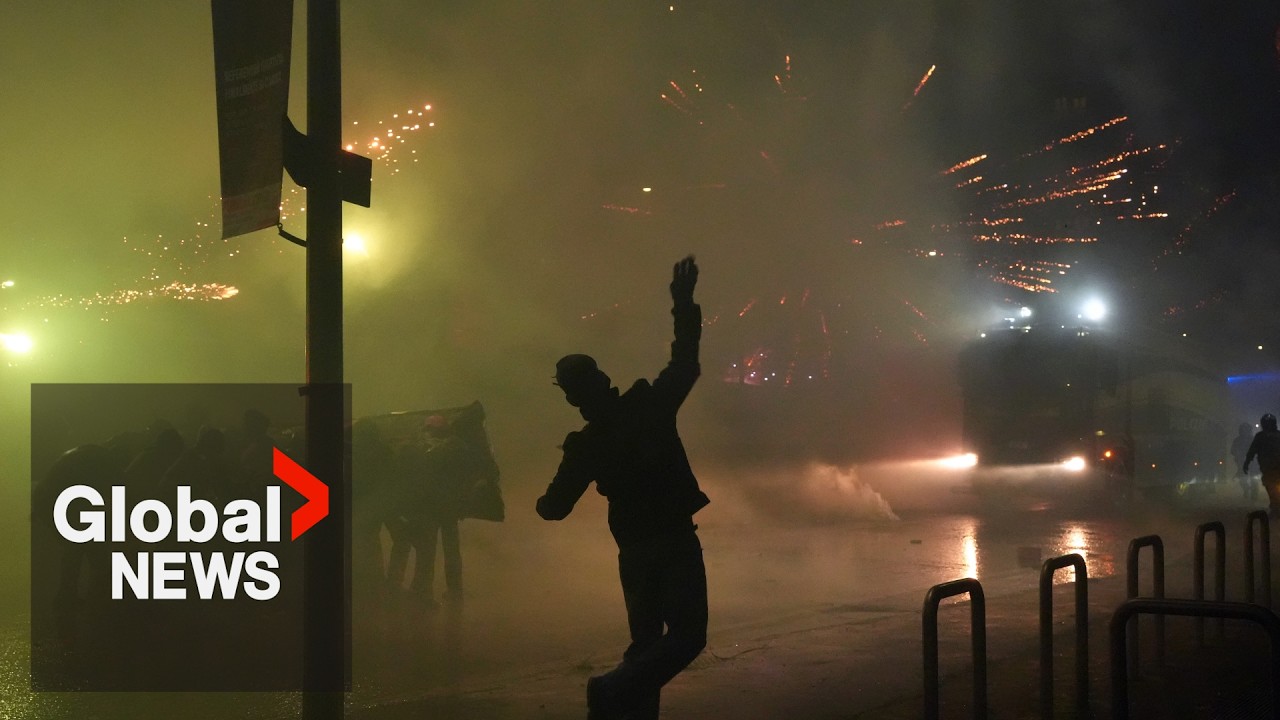 Protests erupt against Milano-Cortina Olympics, agitators fire flares, smoke bombs at police