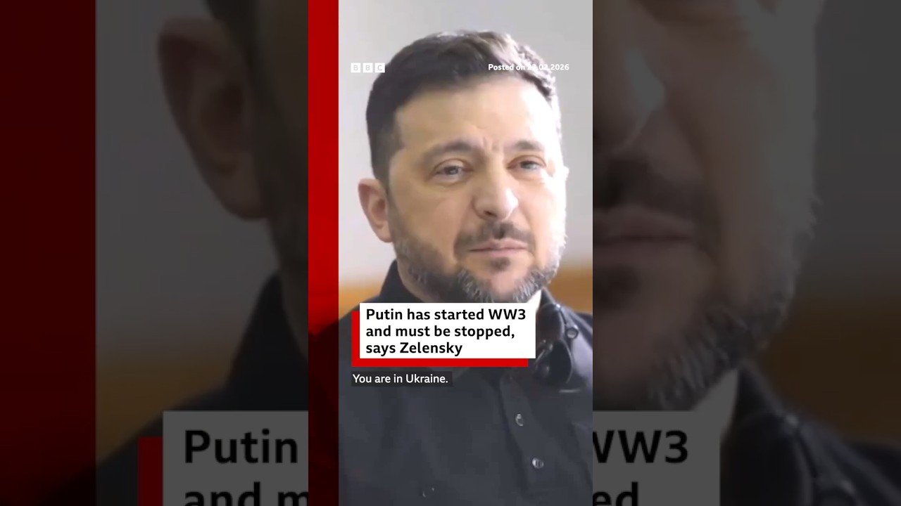 Putin has already started World War Three, Zelensky says. #Ukraine #Russia #BBCNews
