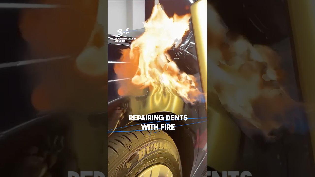 Repairing Dent With Fire! 🔥 #fire #repairs #bodywork