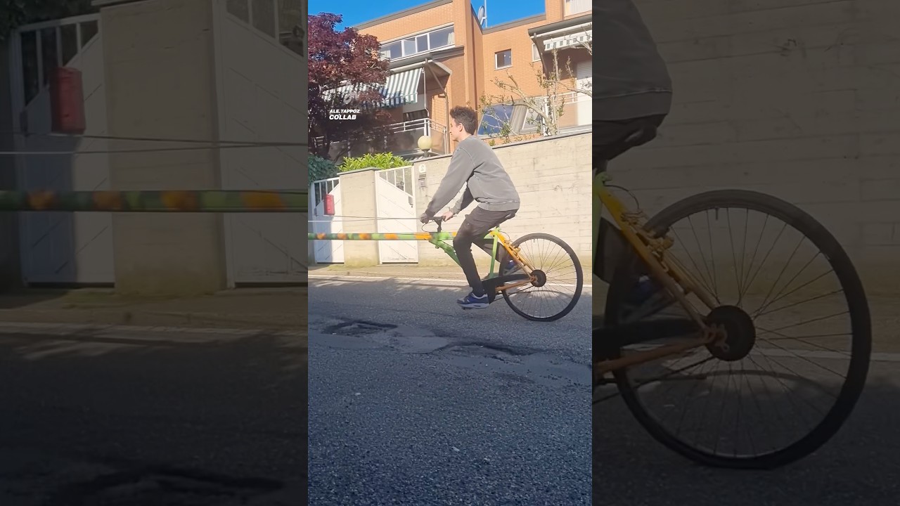 Riding a 6-meter-long Bicycle 😂 #bike #crazy #inventions