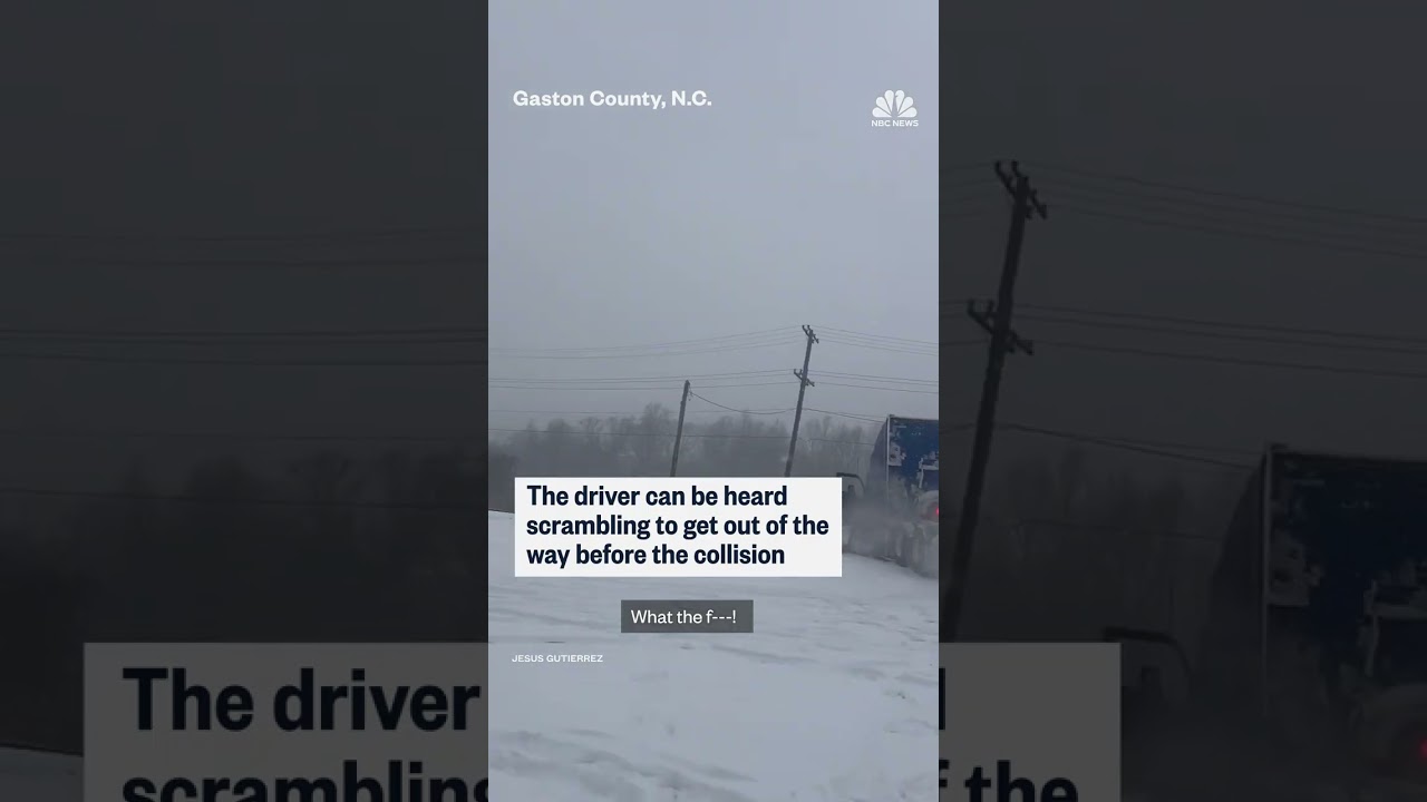 Semitruck stuck on tracks hit by train in North Carolina