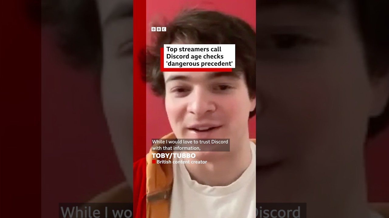 Streamers call Discord age checks “dangerous precedent”. #Tubbo #Streaming #Discord #BBCNews