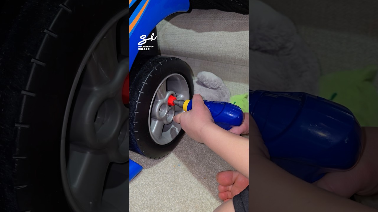 The cutest little mechanic…🥺 #toys #cars #kids