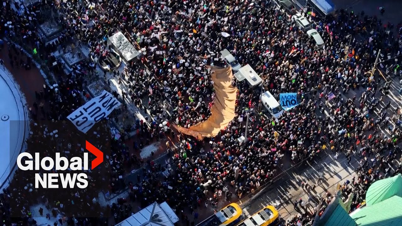 Thousands march in Minneapolis against ICE after fatal shootings