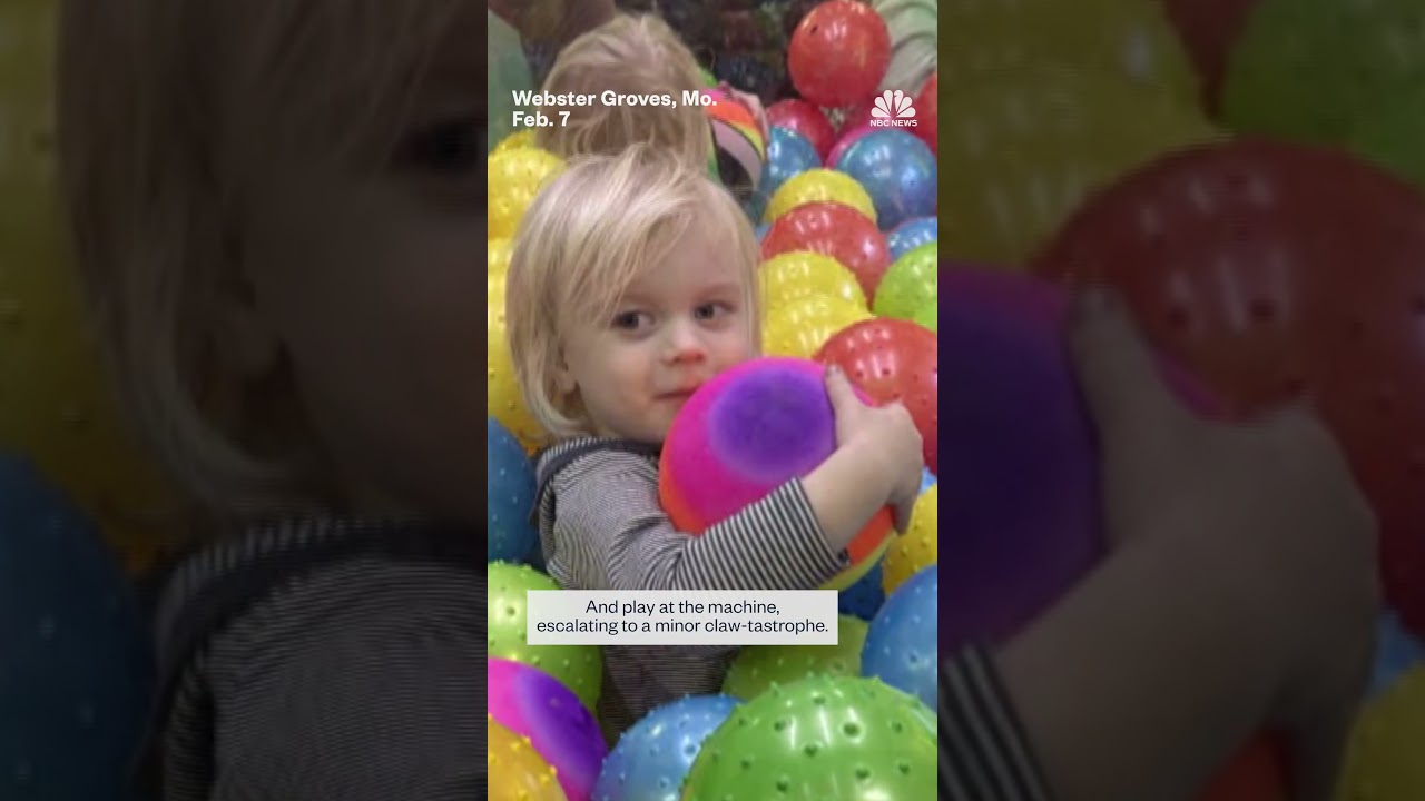 Toddler goes viral after getting stuck in a claw machine
