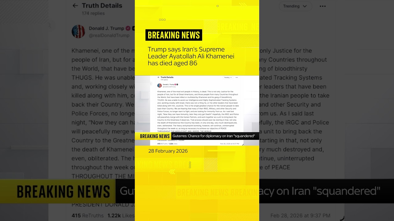 Trump: Iran’s Ali Khamenei is dead