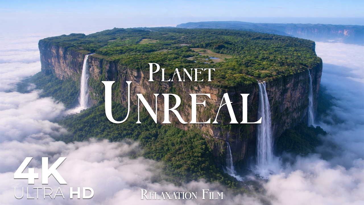 Unreal Planet 4K • No Human | Relaxation Film with Beautiful Relaxing Music