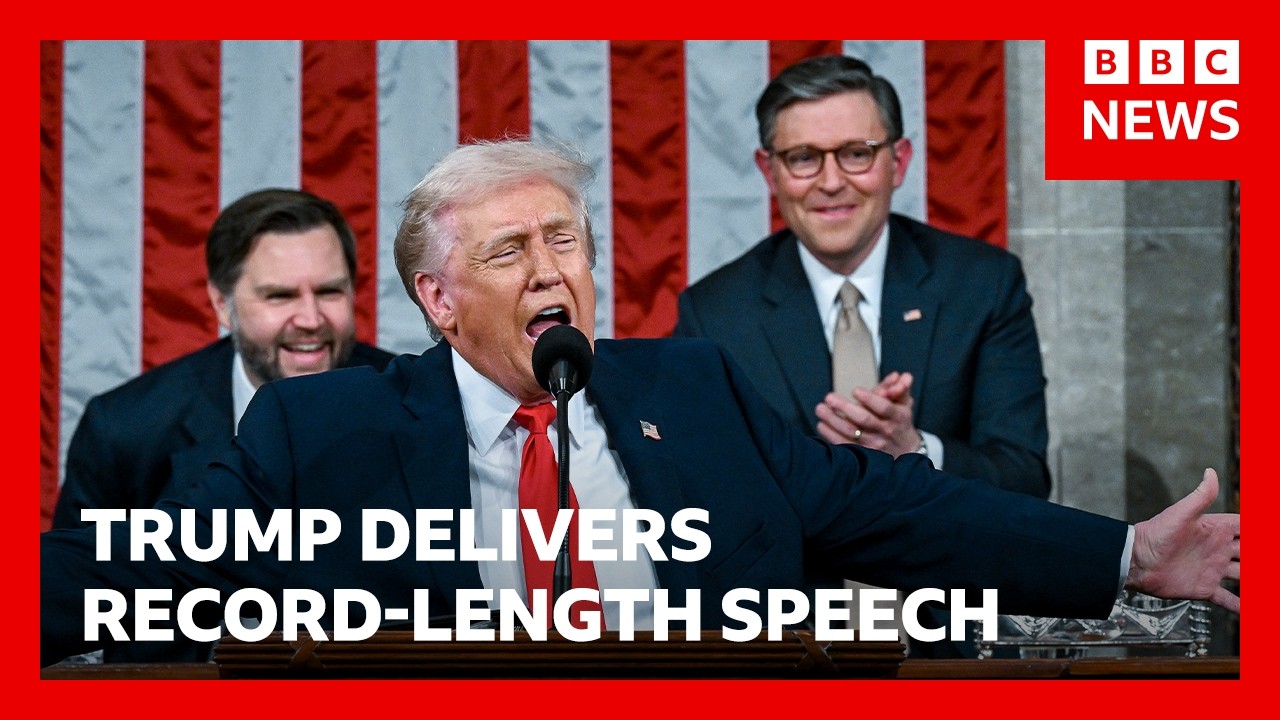 US President Trump delivers longest State of Union speech | BBC News