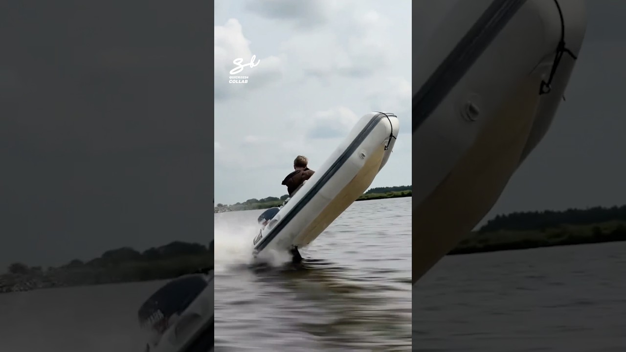 Vertical Boat Driving! 😱 #boats #stunt #power