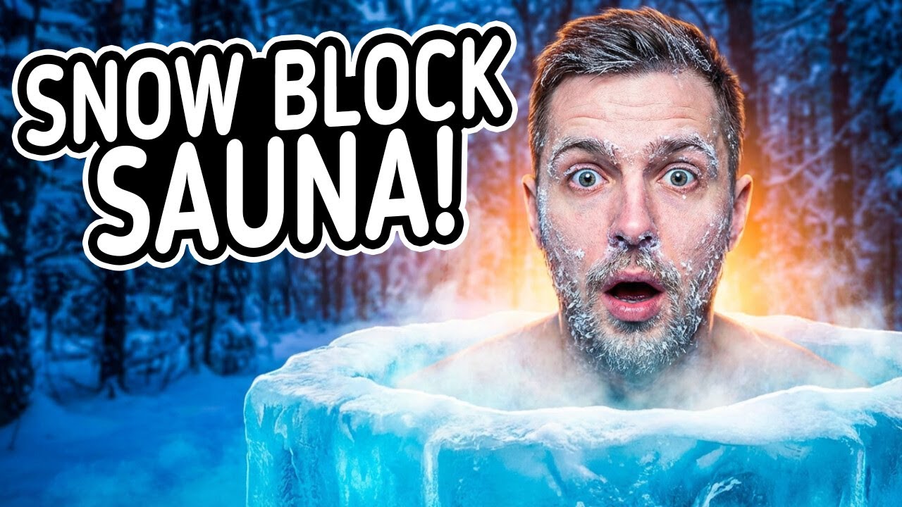 Winter Bushcraft: Building a Snow Block Sauna & Underground Survival Shelter!
