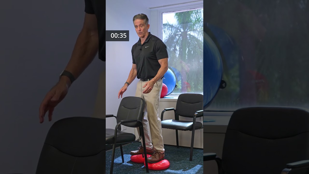 An advanced balance activity for seniors to improve strength and coordination #seniorcitizen #physio