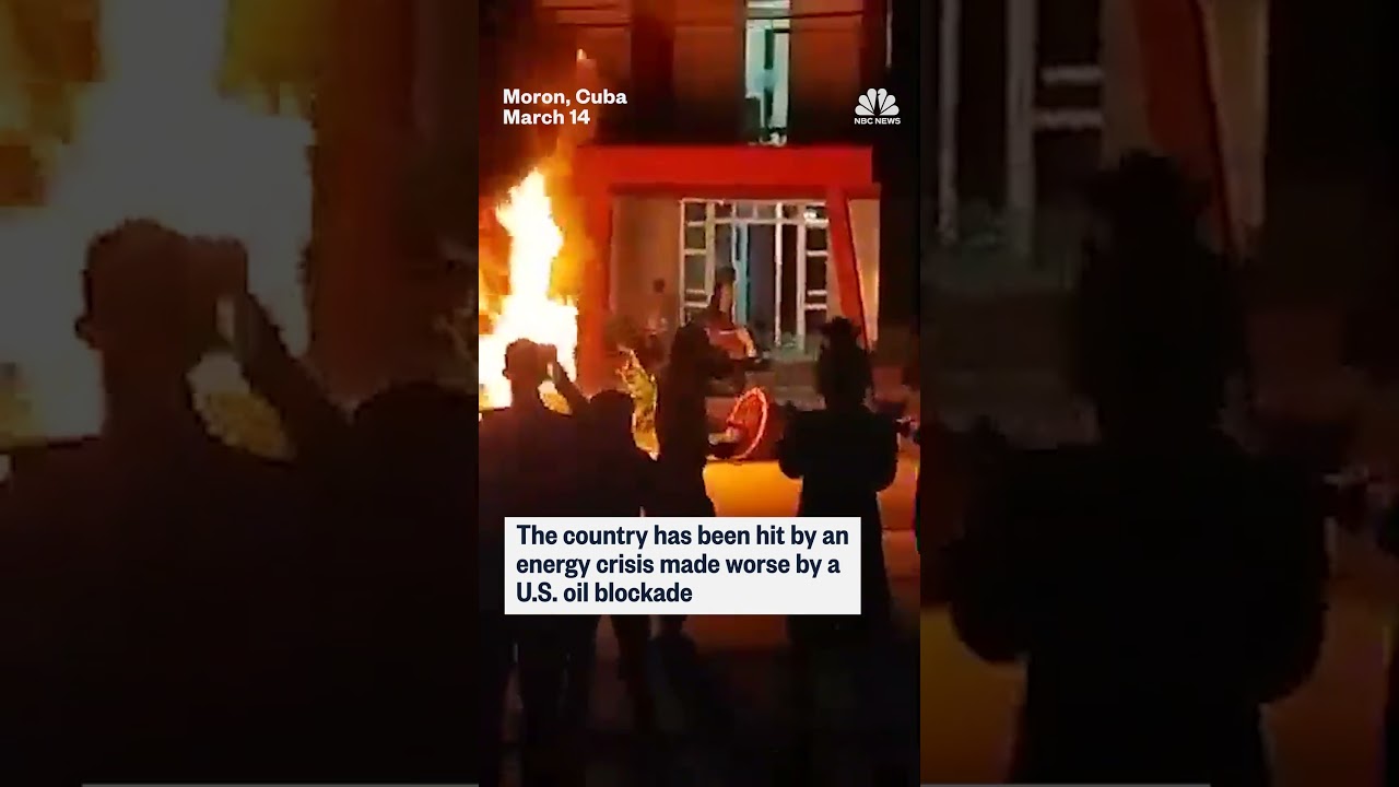 Anti-government protesters in Cuba attack Communist Party office