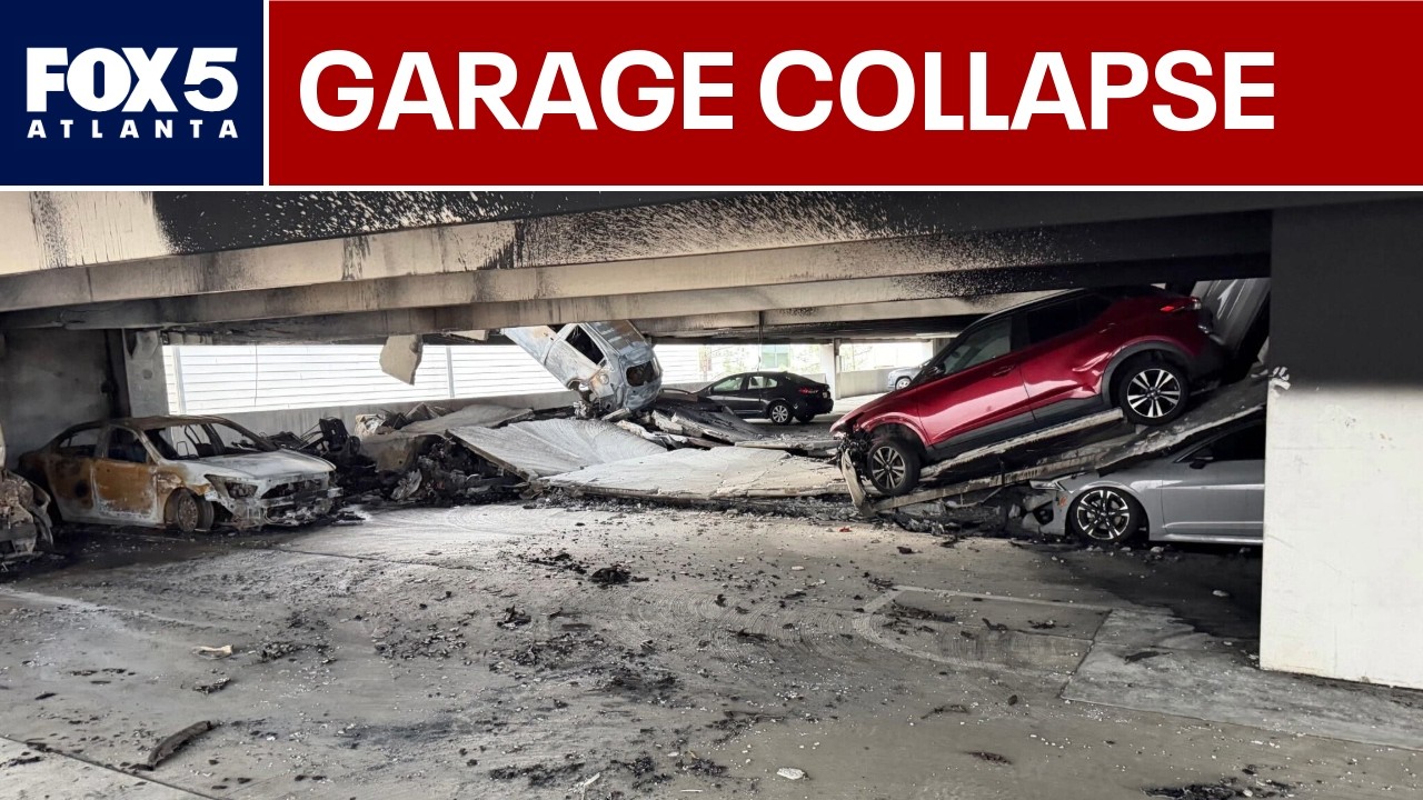 Apartment parking garage collapses after vehicle fire | FOX 5 News