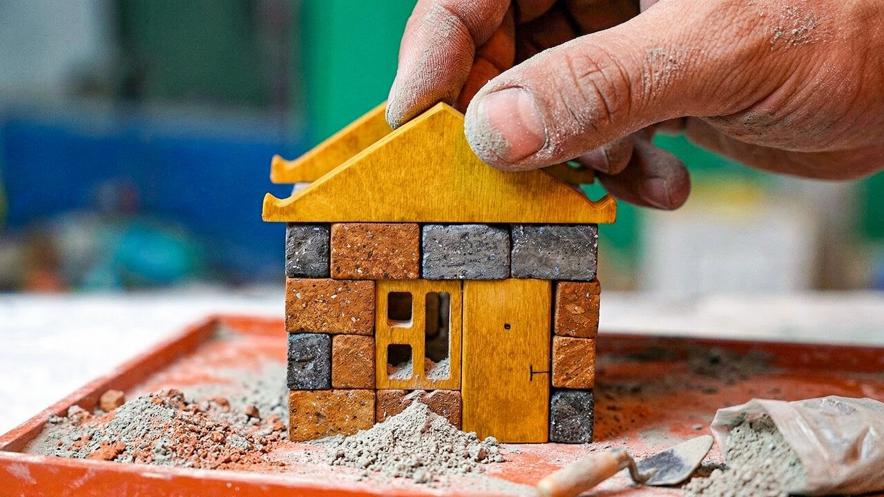 Building a Mini House with Real Bricks! 😱✨