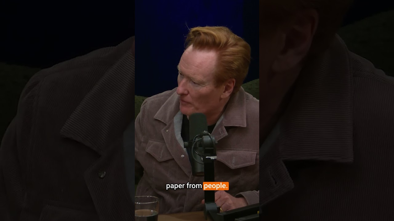 Conan yells at Bley for rustling papers. #podcast #comedy #comedian