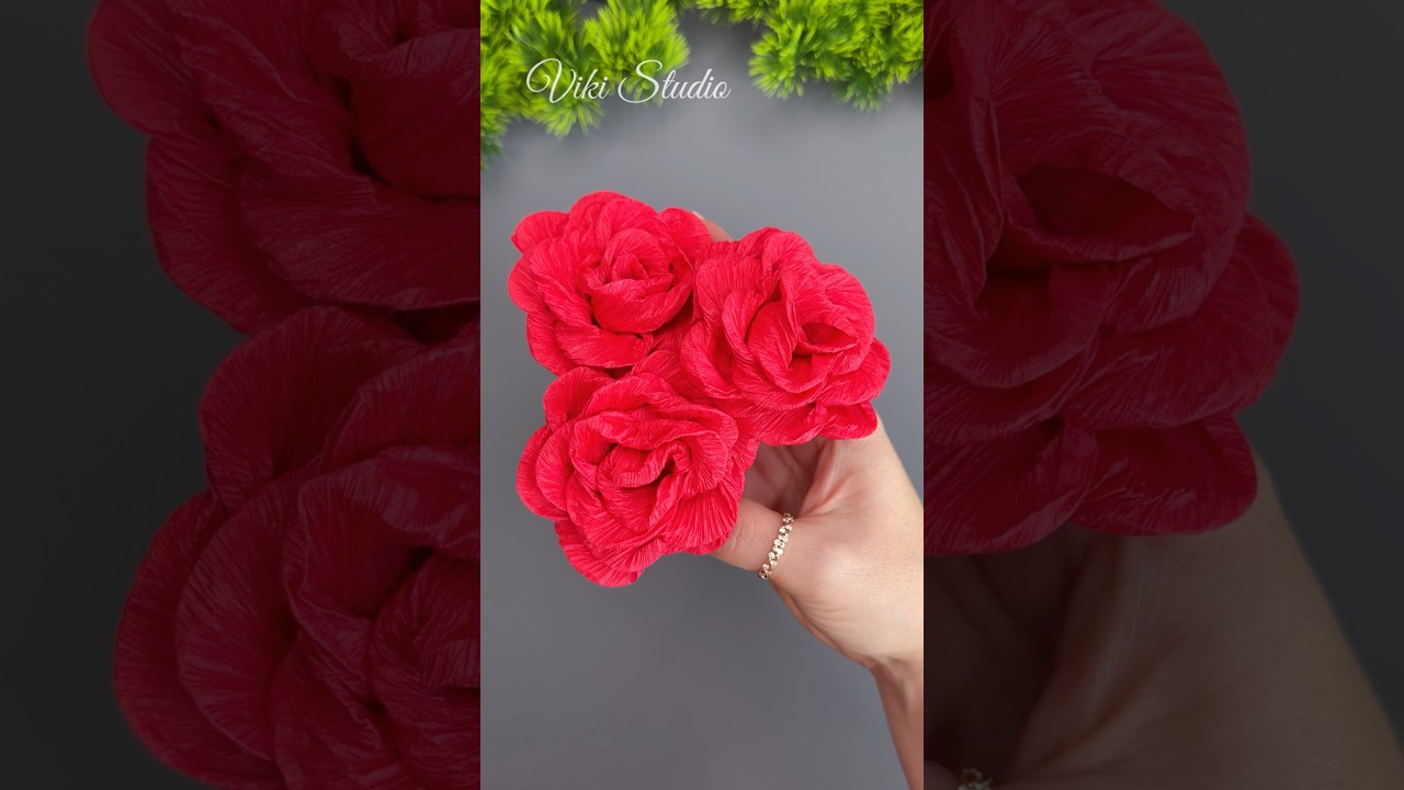 Crepe Paper Flowers Crepe Paper Decoration Ideas #giftidea #diy #handmade #asmr #foryou