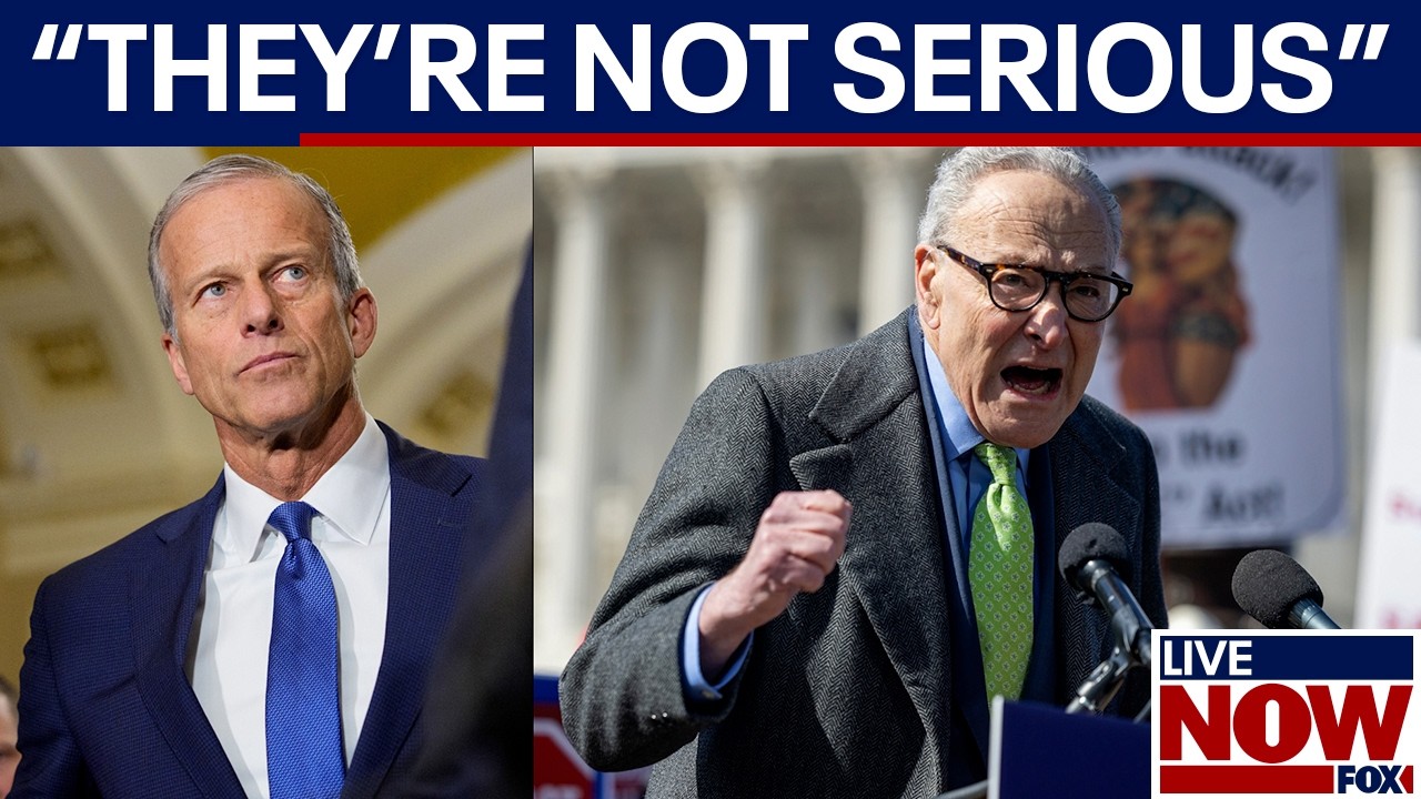 Democrats “on the wrong side of the American people,” Thune says