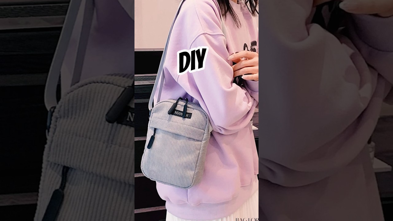 🎀 DIY Aesthetic Crossbody Bag | Pinterest Style Sewing Tutorial 🧵 Step-by-Step  #sewalong #bagmaking