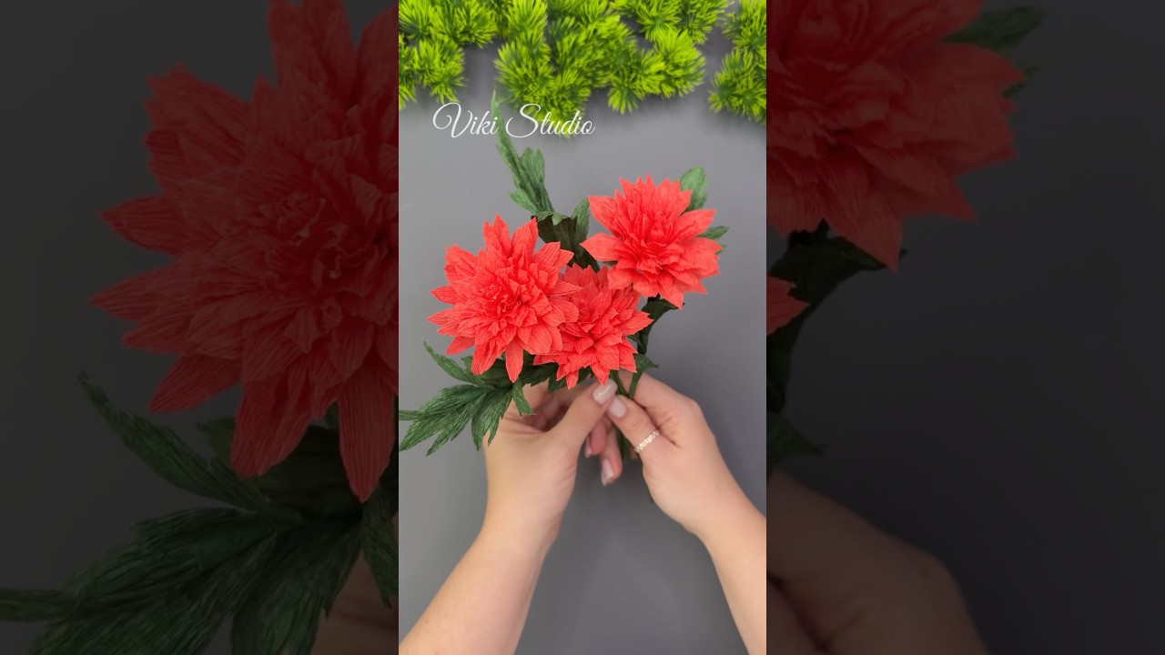 DIY Crepe Paper Flowers 🌸 Easy & Realistic Bouquet Tutorial #diy #craft #shorts