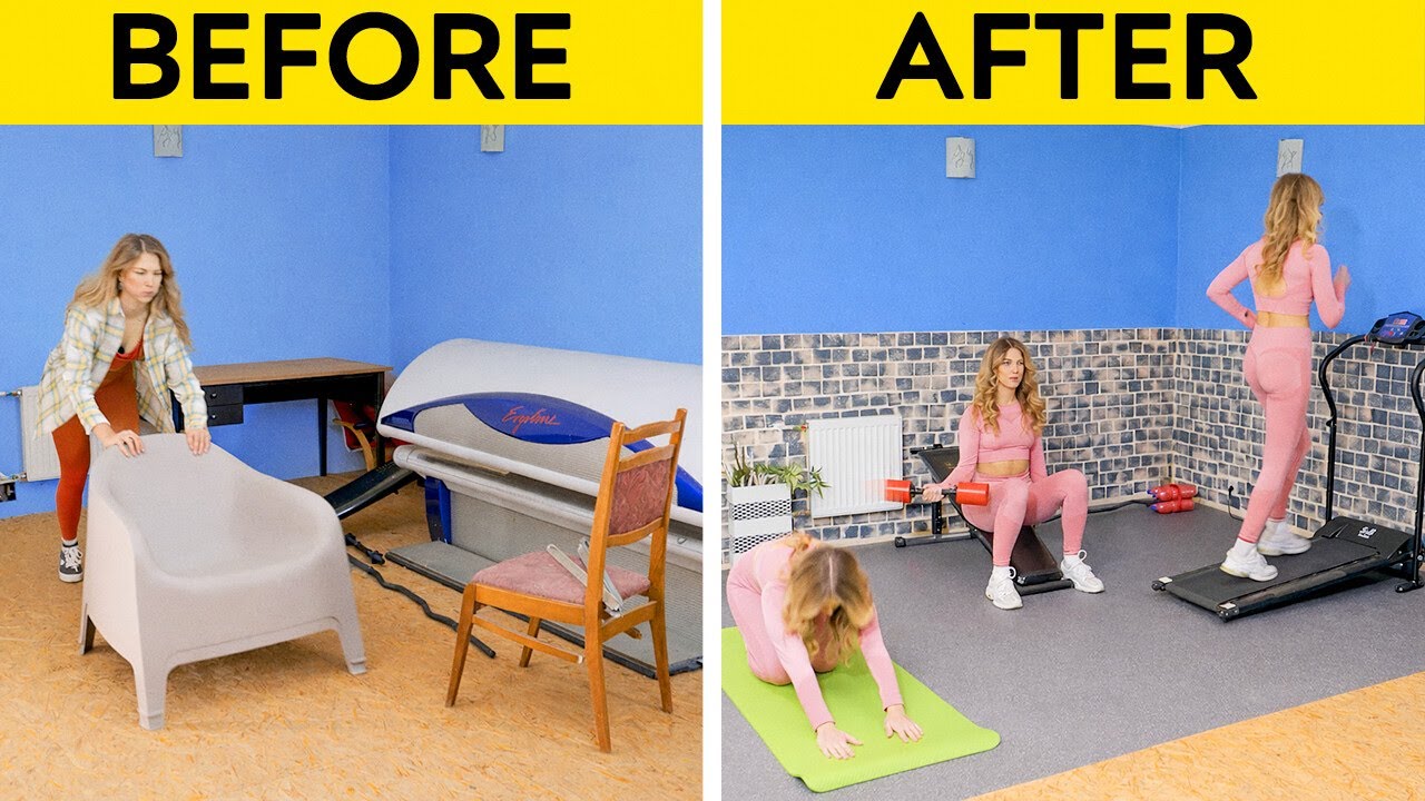 DIY Home Gym Setup on a Budget 🏋️‍♀️ Simple Home Renovation Tips!
