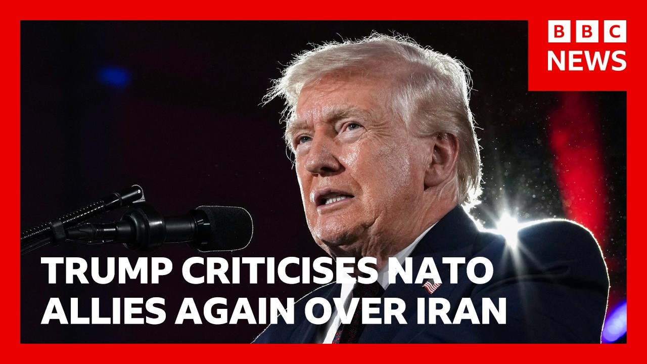 Donald Trump criticises Nato allies again over Iran | BBC News