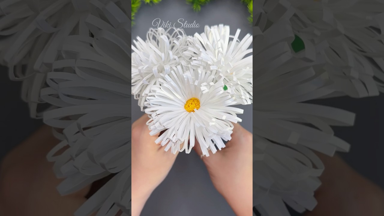 EASY Paper Flowers 💥 DIY Paper Crafts 💥 DIY Daisy #fyp #diy #tutorial #shorts