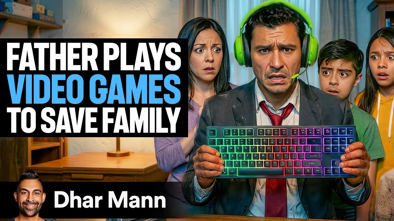 Father Plays Video Games To SAVE FAMILY Ft. FGTeeV | Dhar Mann Studios