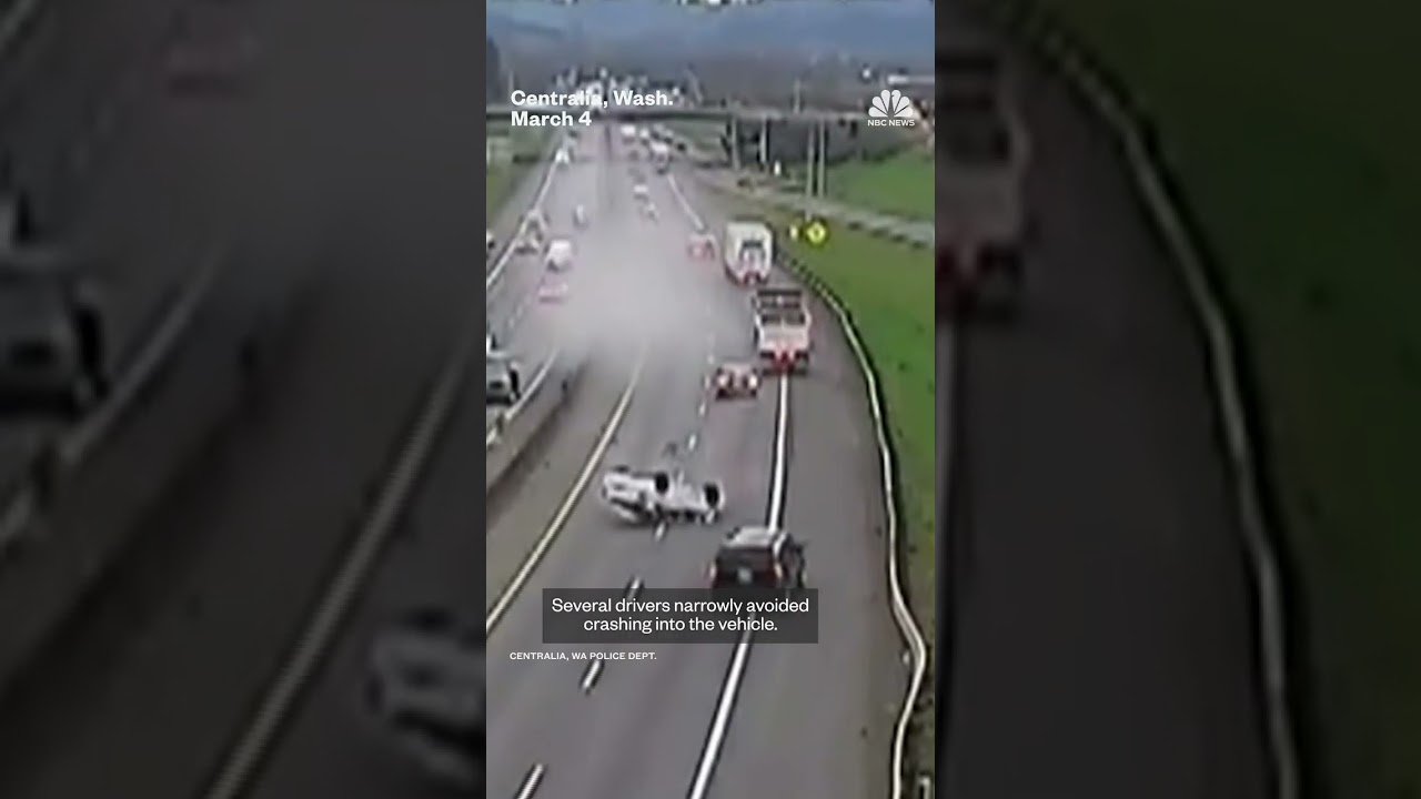 High-speed chase ends with rollover on highway