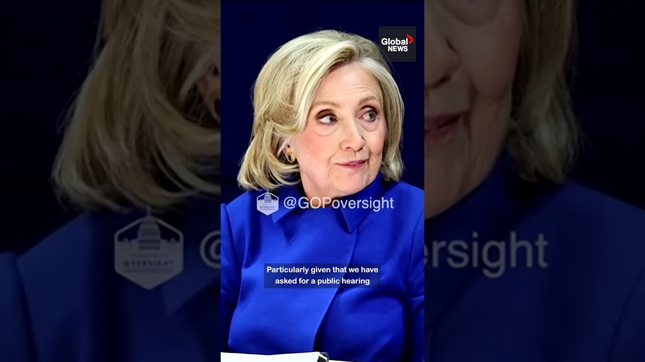 Hillary Clinton slaps table after learning of leaked Epstein deposition photo #epsteinfiles #clinton