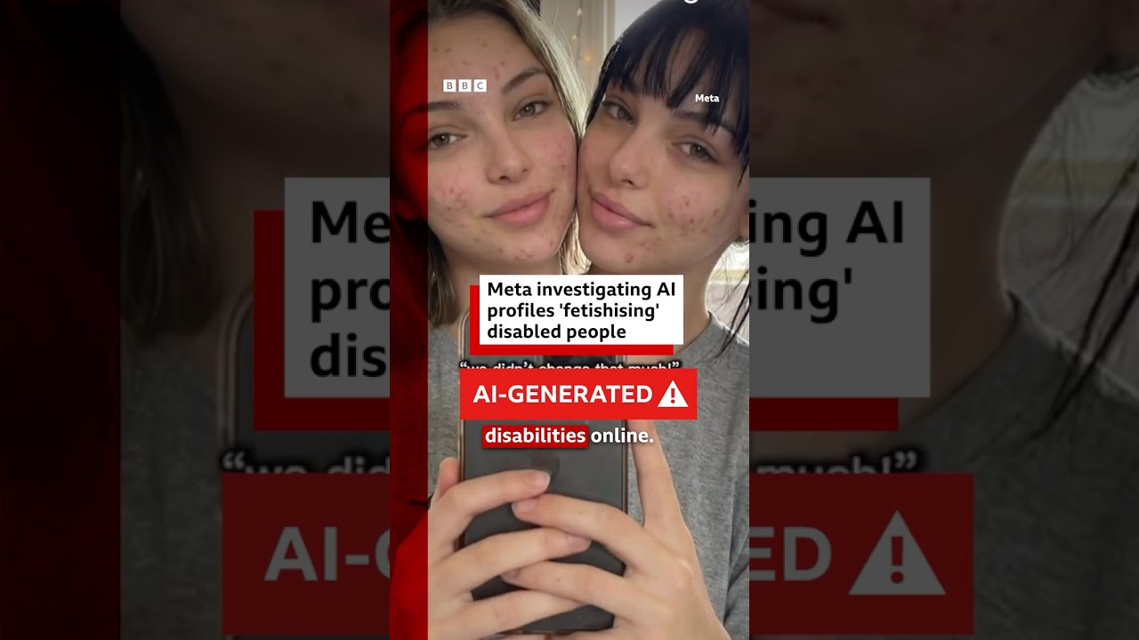How AI is used to make fake profiles of women with disabilities online. #AI #BBCNews | BBC News