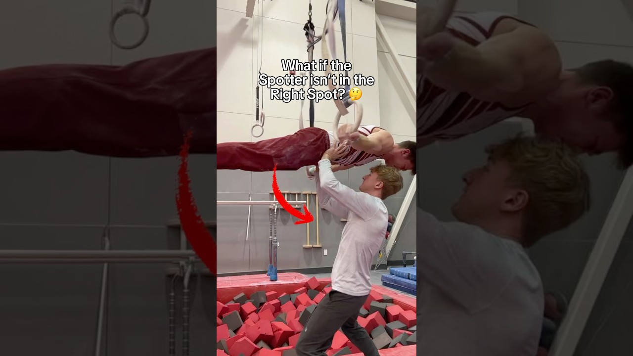 I KO’d the spotter 😬 #olympics #gymnastics #gymnast #sports #olympic #sport #calisthenics #fail