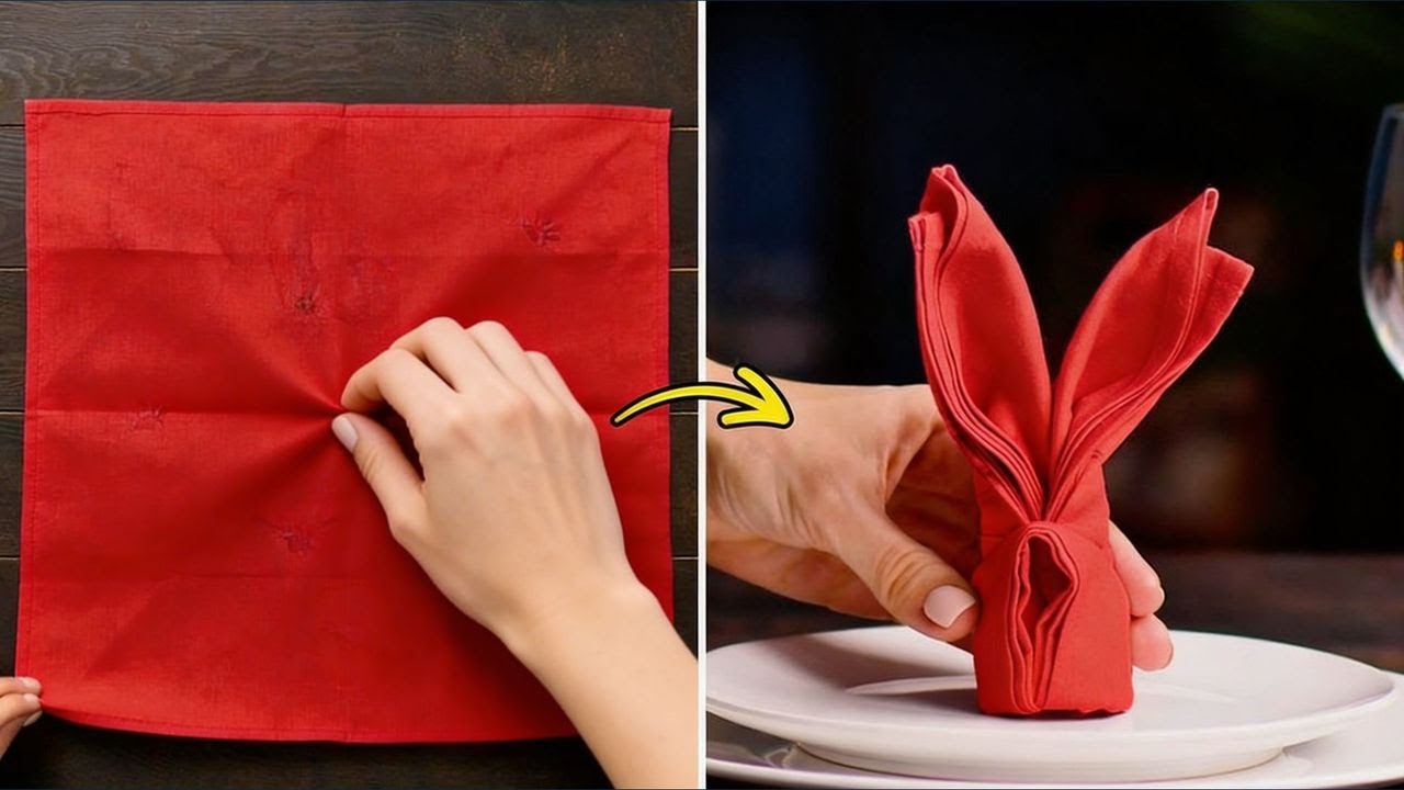 I Tried Fancy Napkin Folding Tricks… They Look Expensive