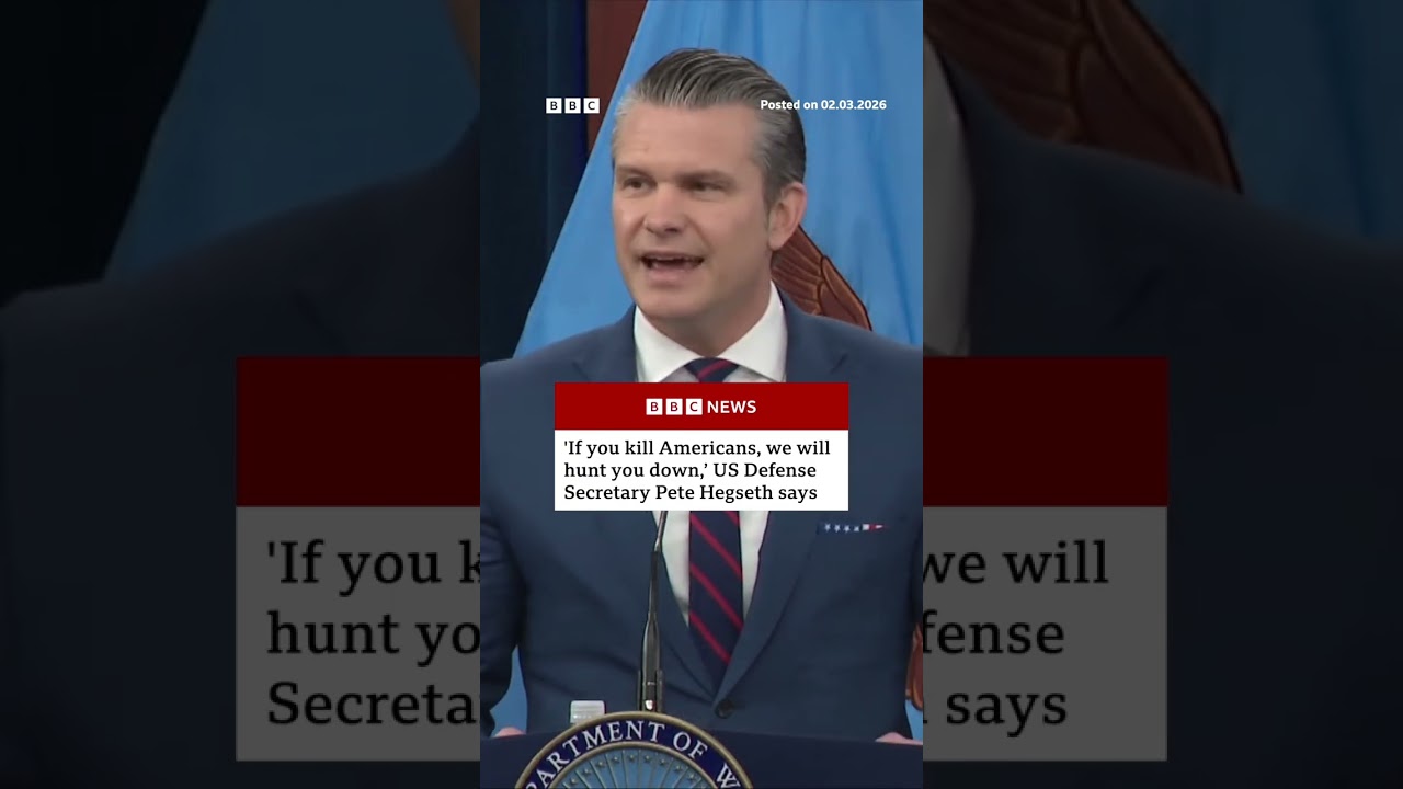 ‘If you kill Americans, we will hunt you down,’ US Defense Secretary Pete Hegseth says. #BBCNews