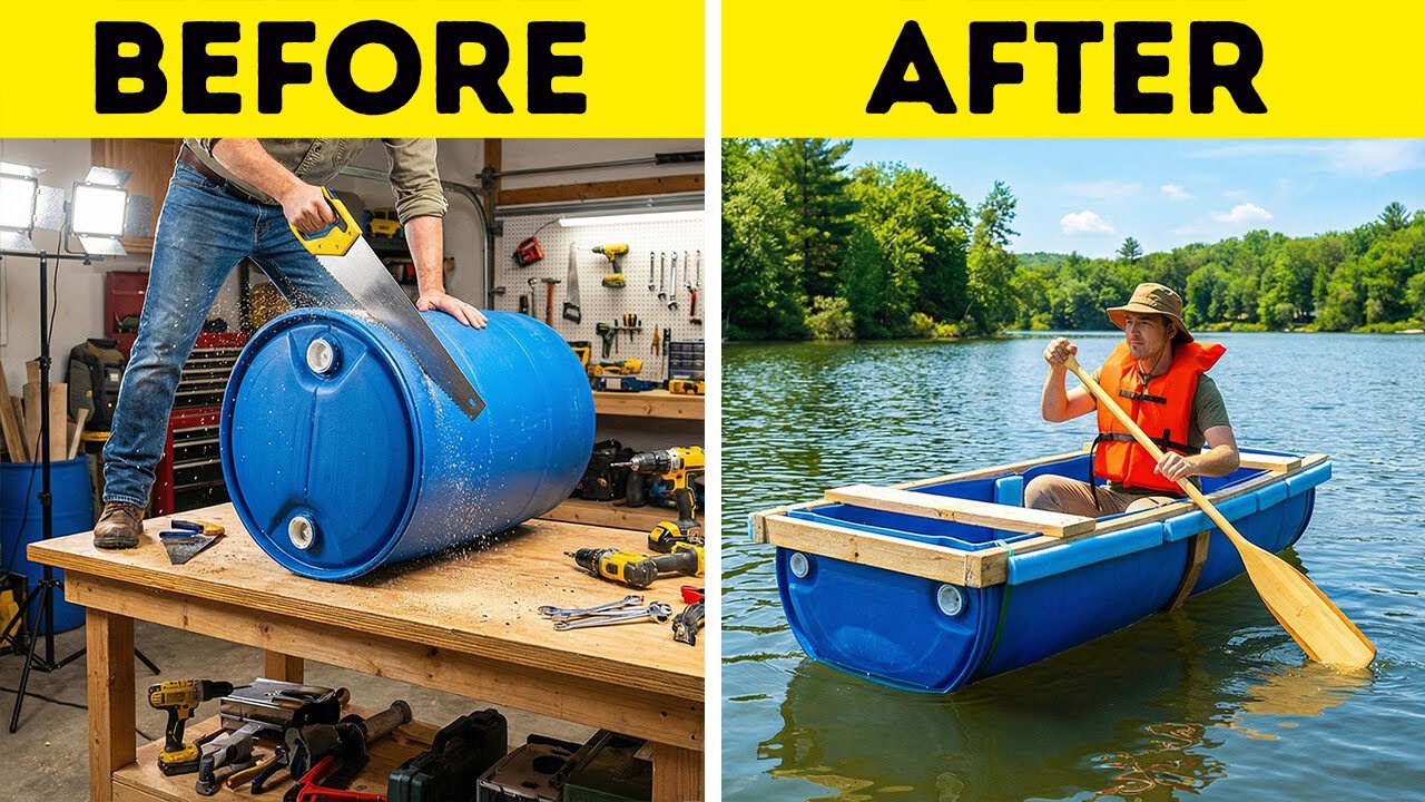 Incredible DIY Barrel Boat That Actually Floats 🛶