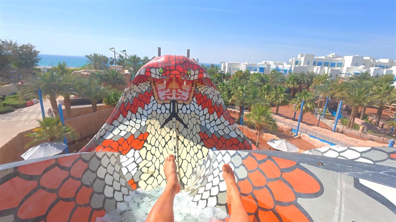King Cobra Water Slide at Desert Falls Water & Adventure Park 🇶🇦