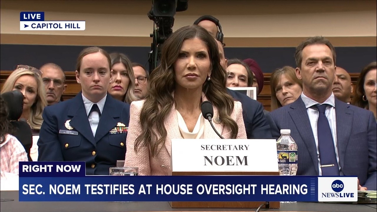 LIVE: Homeland Security Sec. Noem testifies at House oversight hearing