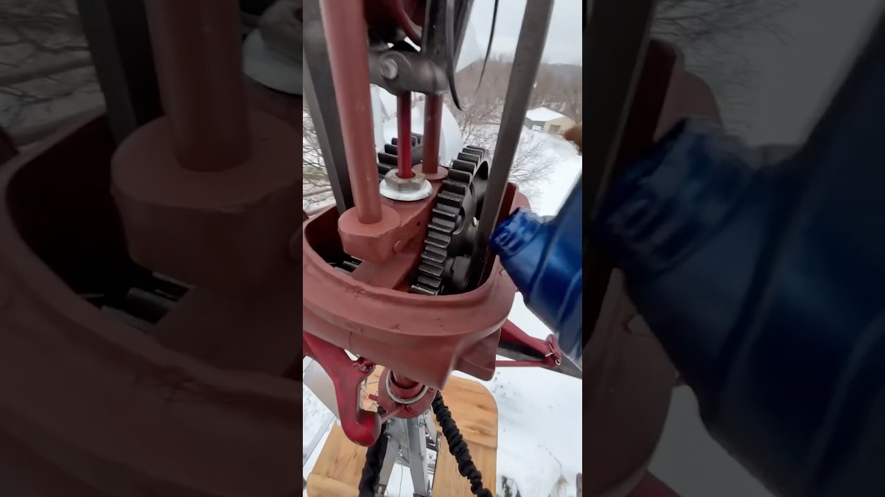 Maintaining A Windmill’s Gearbox! 😍 #renewableenergy #maintenance #industrial