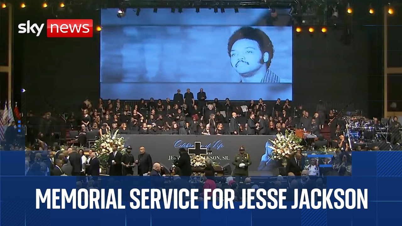 Memorial service held for civil rights leader Jesse Jackson