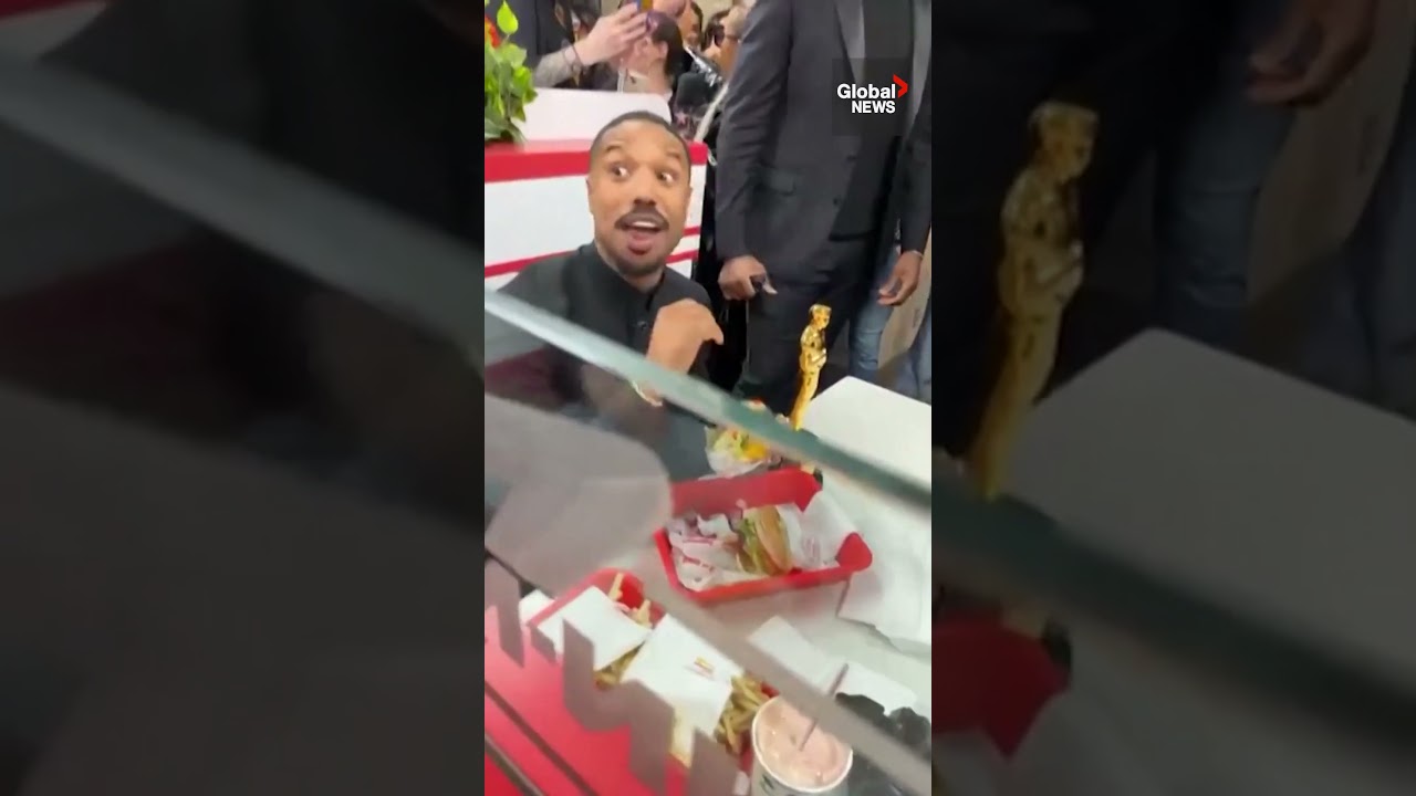Michael B. Jordan celebrates 1st Oscars win at In-N-Out burger🍔