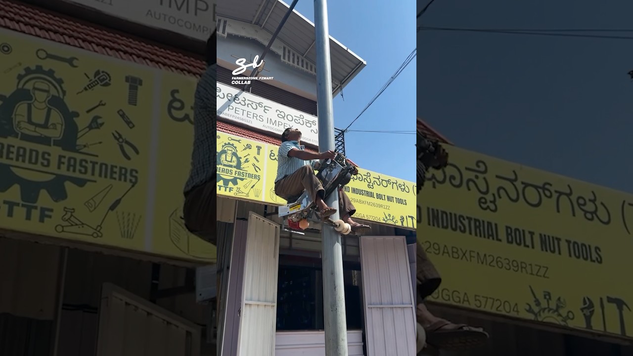 Motorized Pole Climber! 🤯