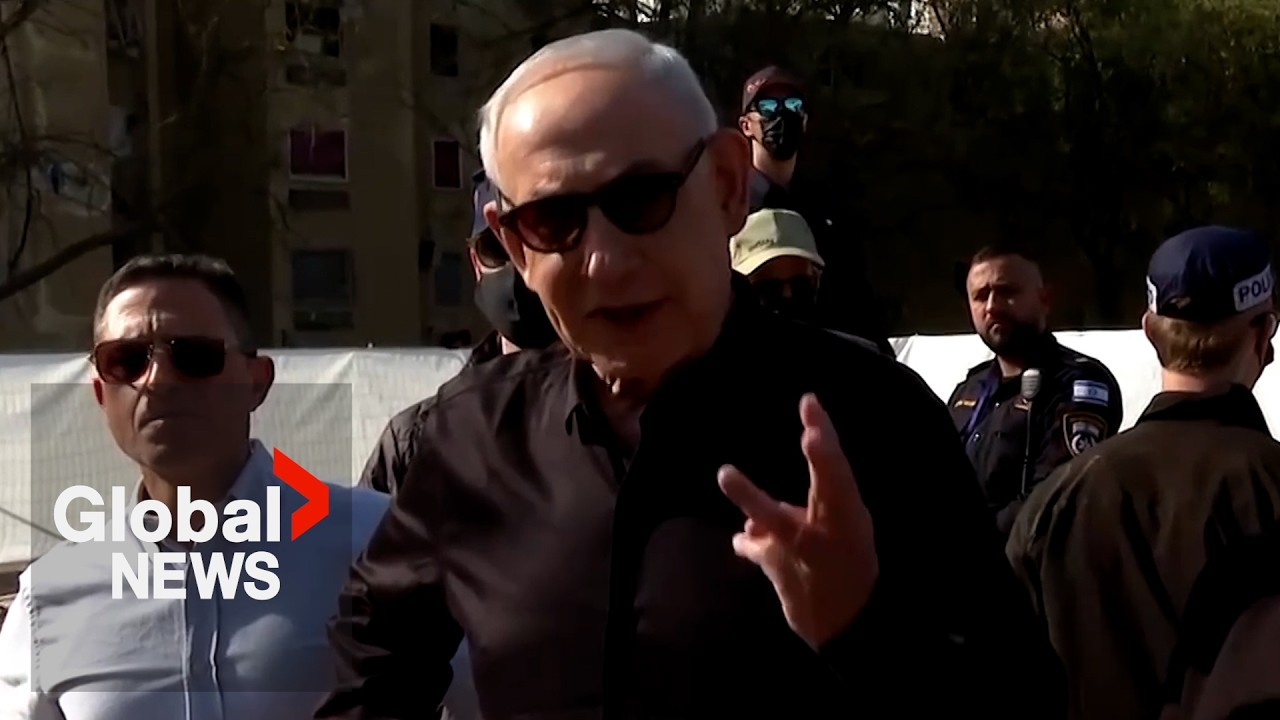 Netanyahu vows to “complete all missions” during visit to Iranian missile strike site