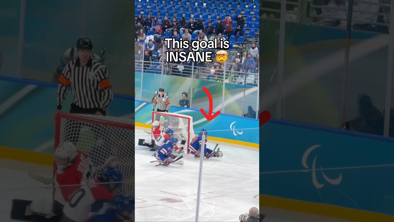 No one even knew it went in 😳#paralympics #sledhockey #paralympic #sport #hockey