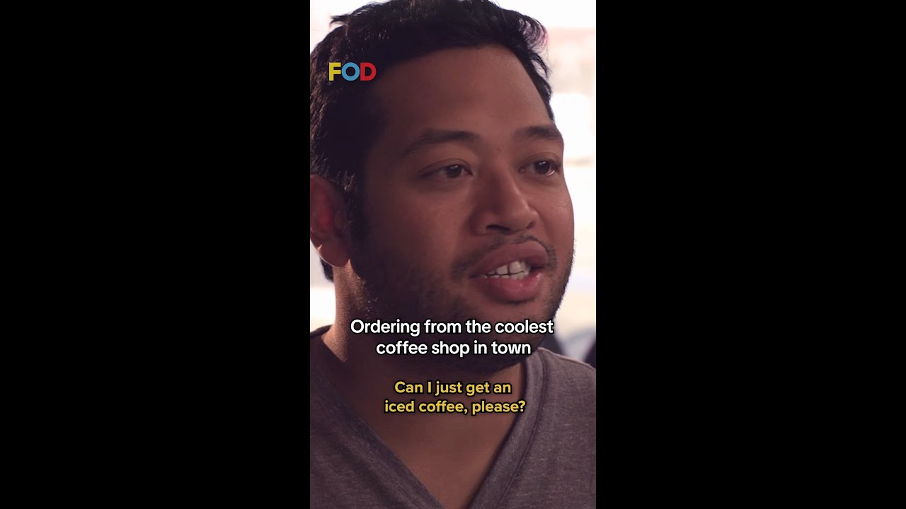 Ordering coffee from the coolest cafe in town