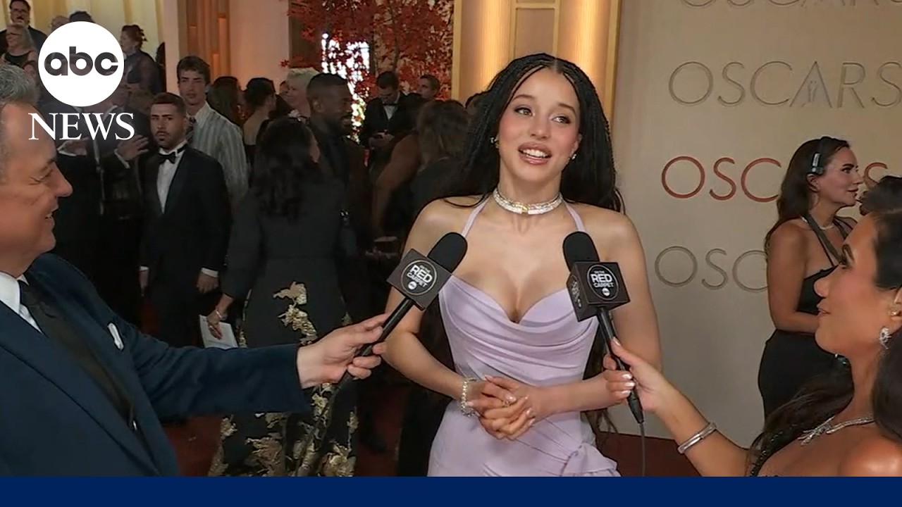 Oscars 2026: Chase Infiniti makes red carpet arrival