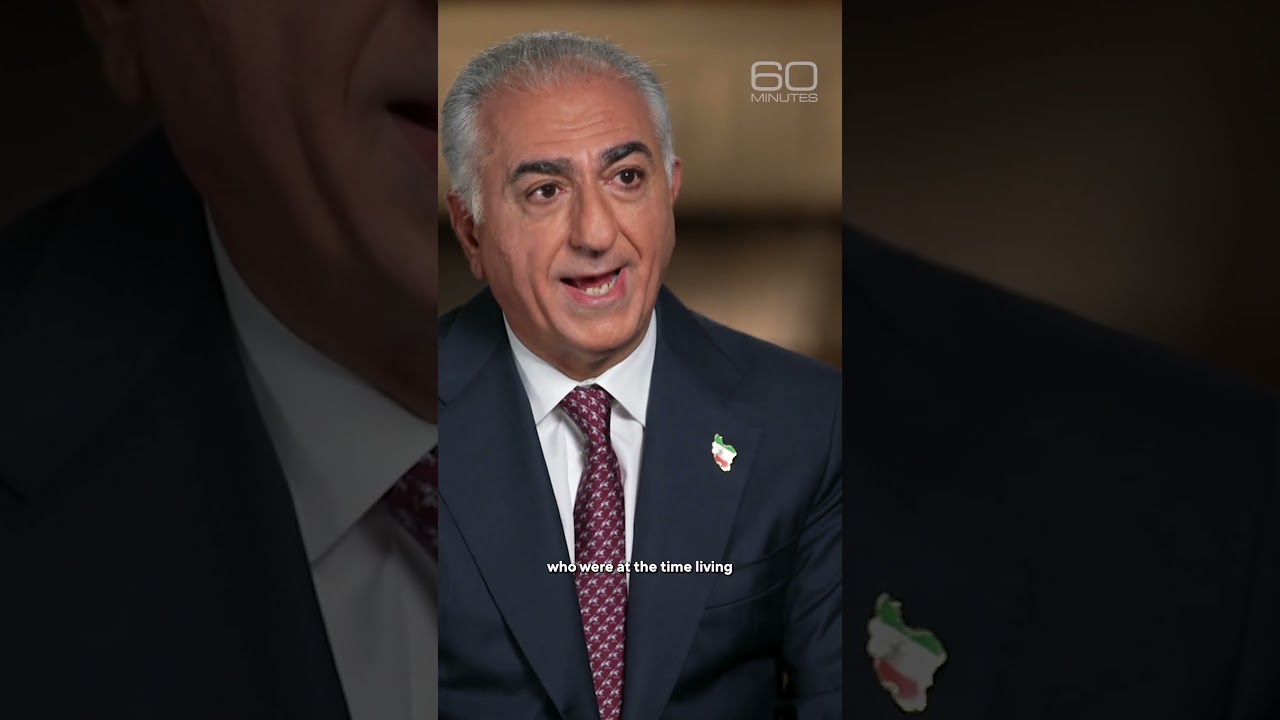 Pelley asks Reza Pahlavi: Why would the people of Iran welcome you? #shorts