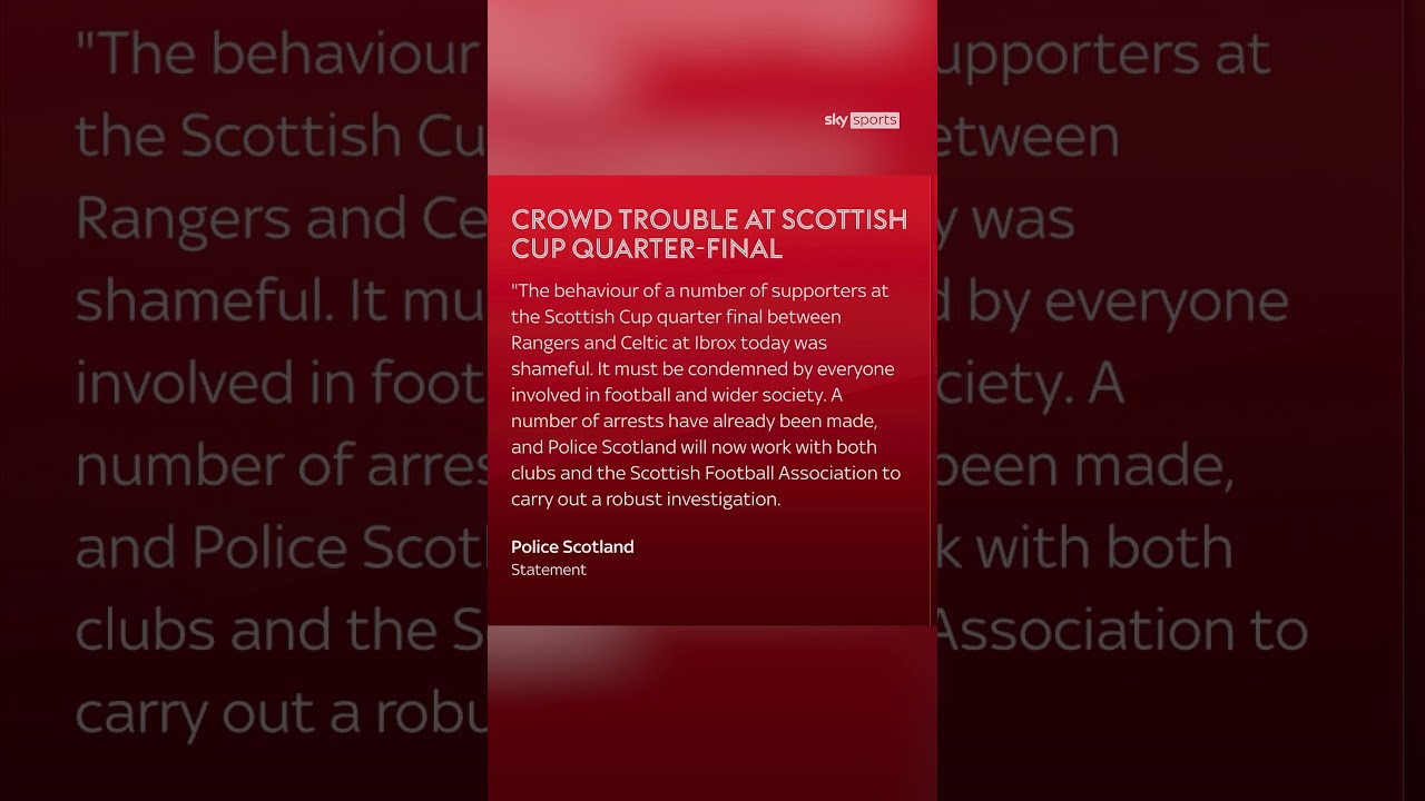 Police Scotland have released a statement after fans were separated on pitch after Old Firm game