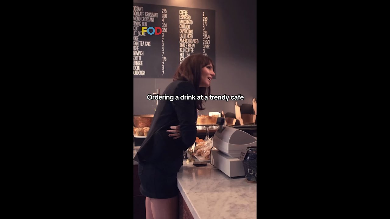 POV: Ordering a drink at a trendy cafe