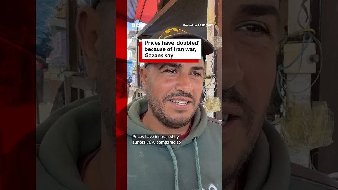 Prices have ‘doubled’ because of Iran war, Gazans say. #Gaza #IranWar #BBCNews