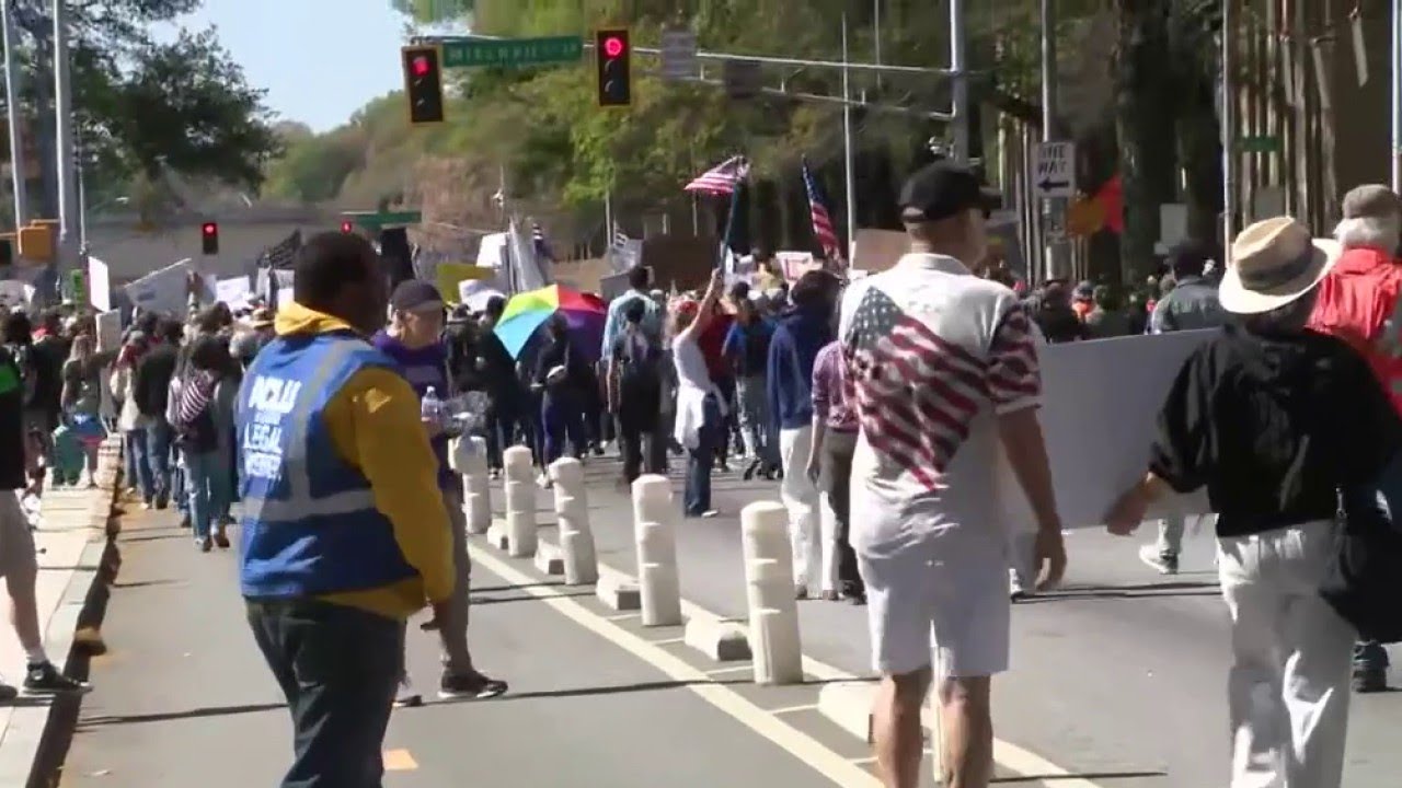 Protesters march to Georgia State Capitol
