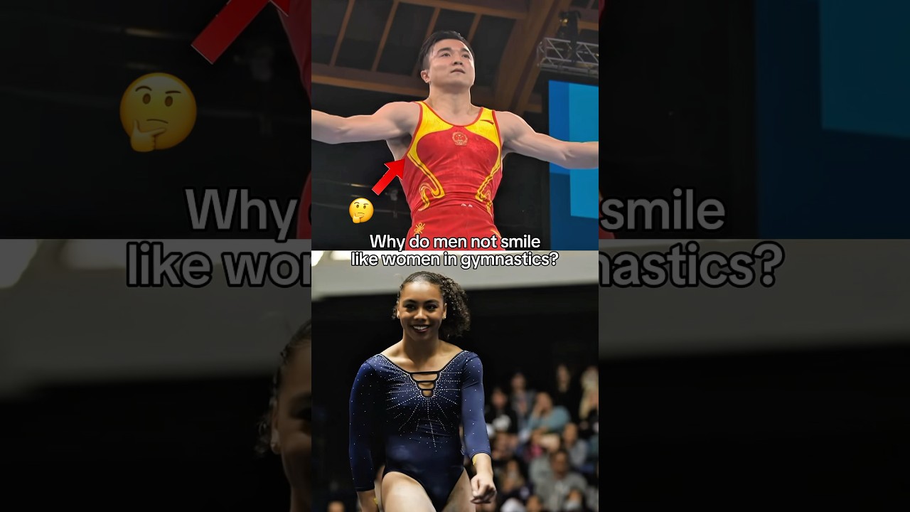 Should men smile 🤔 #olympics #gymnastics #gymnast #olympic #sports #simonebiles #calisthenics #usa